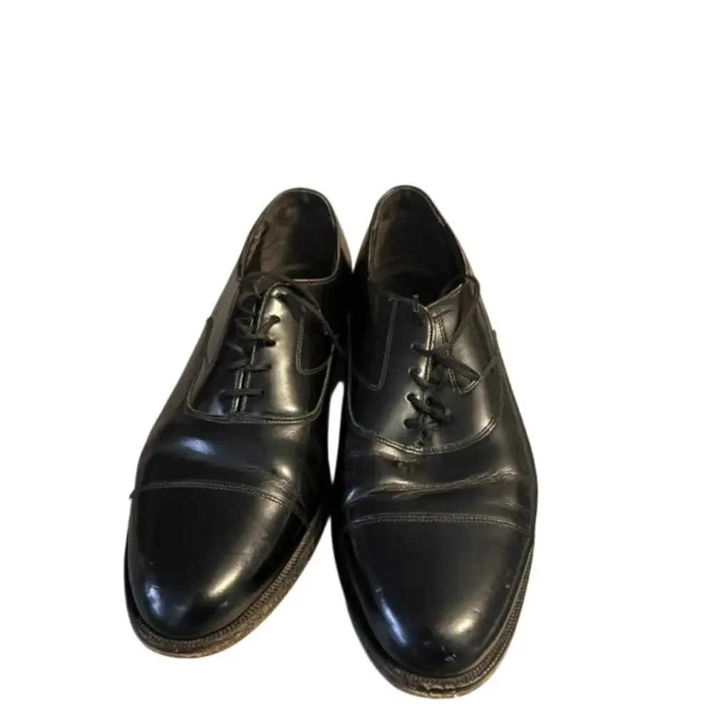Florsheim Royal Imperial Black Leather Cap Toe Oxford Dress Shoes Size 8.5 EEE